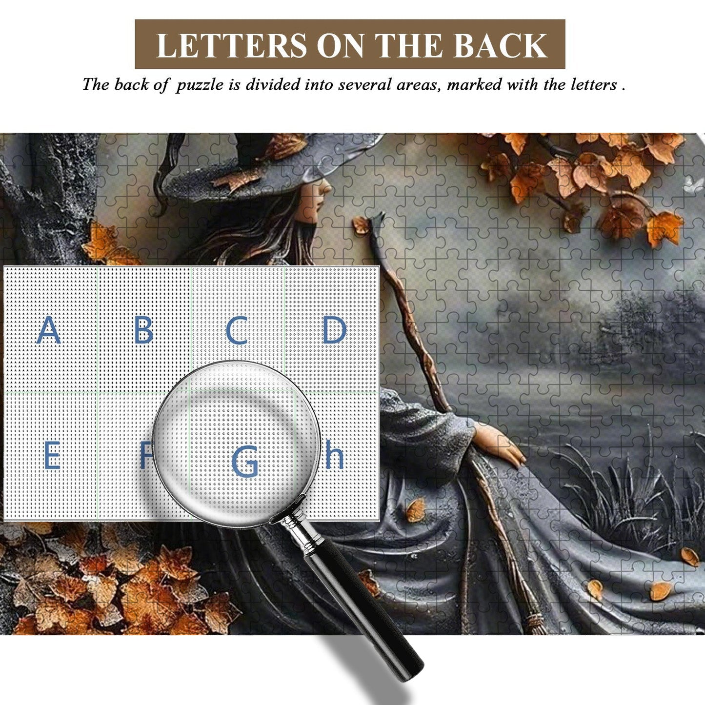 Autumn Witch Wooden Jigsaw Puzzle