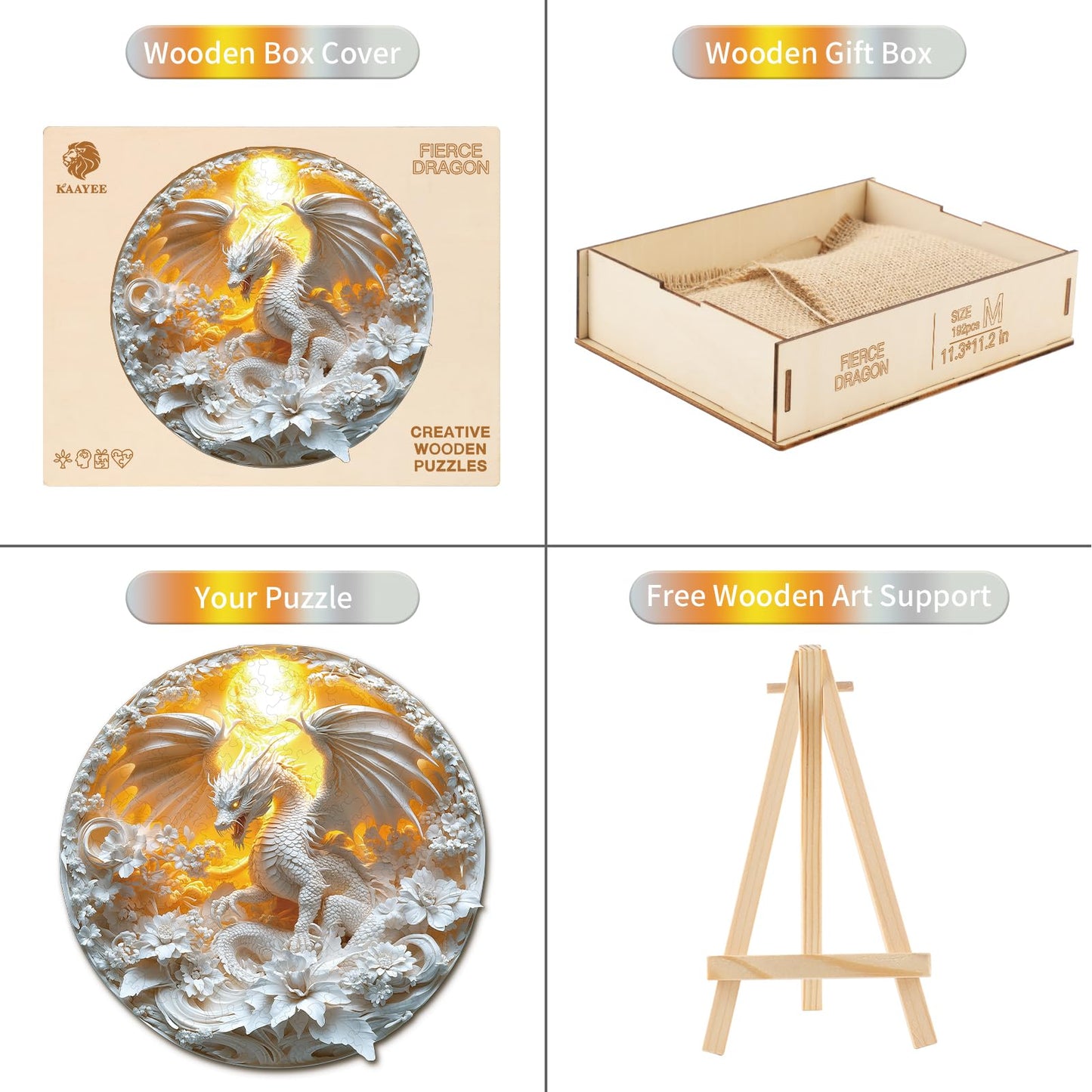 Fierce Dragon Wooden Jigsaw Puzzle