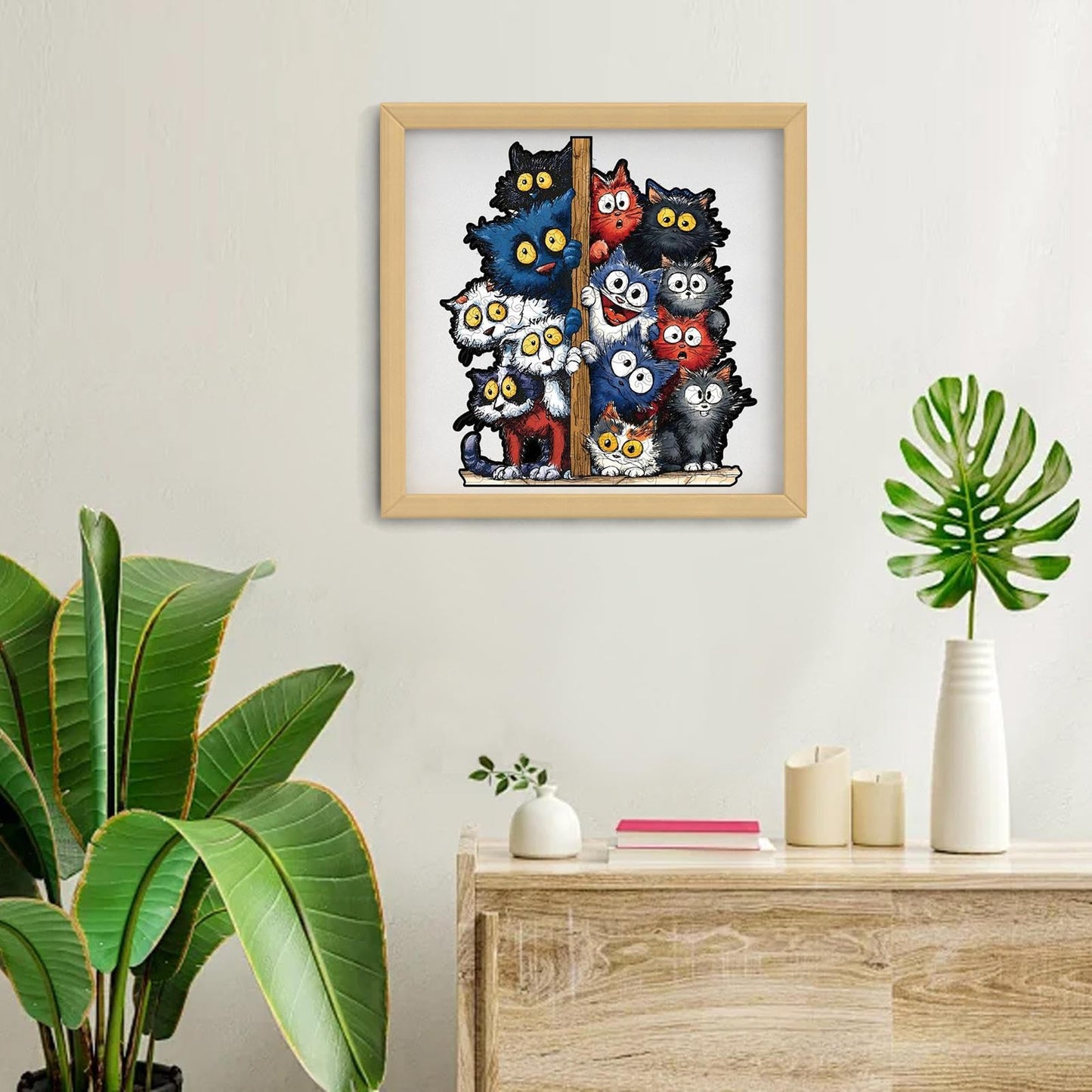 Kitty Shaped Wooden Jigsaw Puzzle