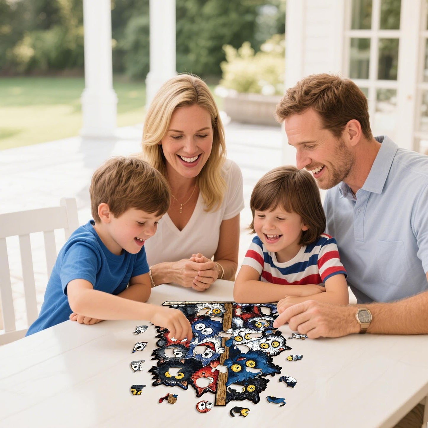 Kitty Shaped Wooden Jigsaw Puzzle